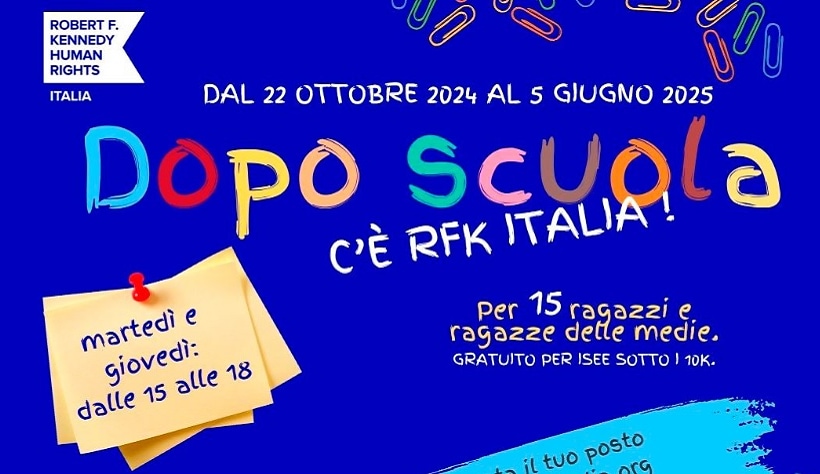 Il nuovo progetto di doposcuola per famiglie vuInerabili