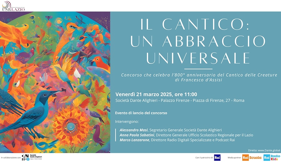 "Il Cantico: un abbraccio universale", il progetto di USR Lazio