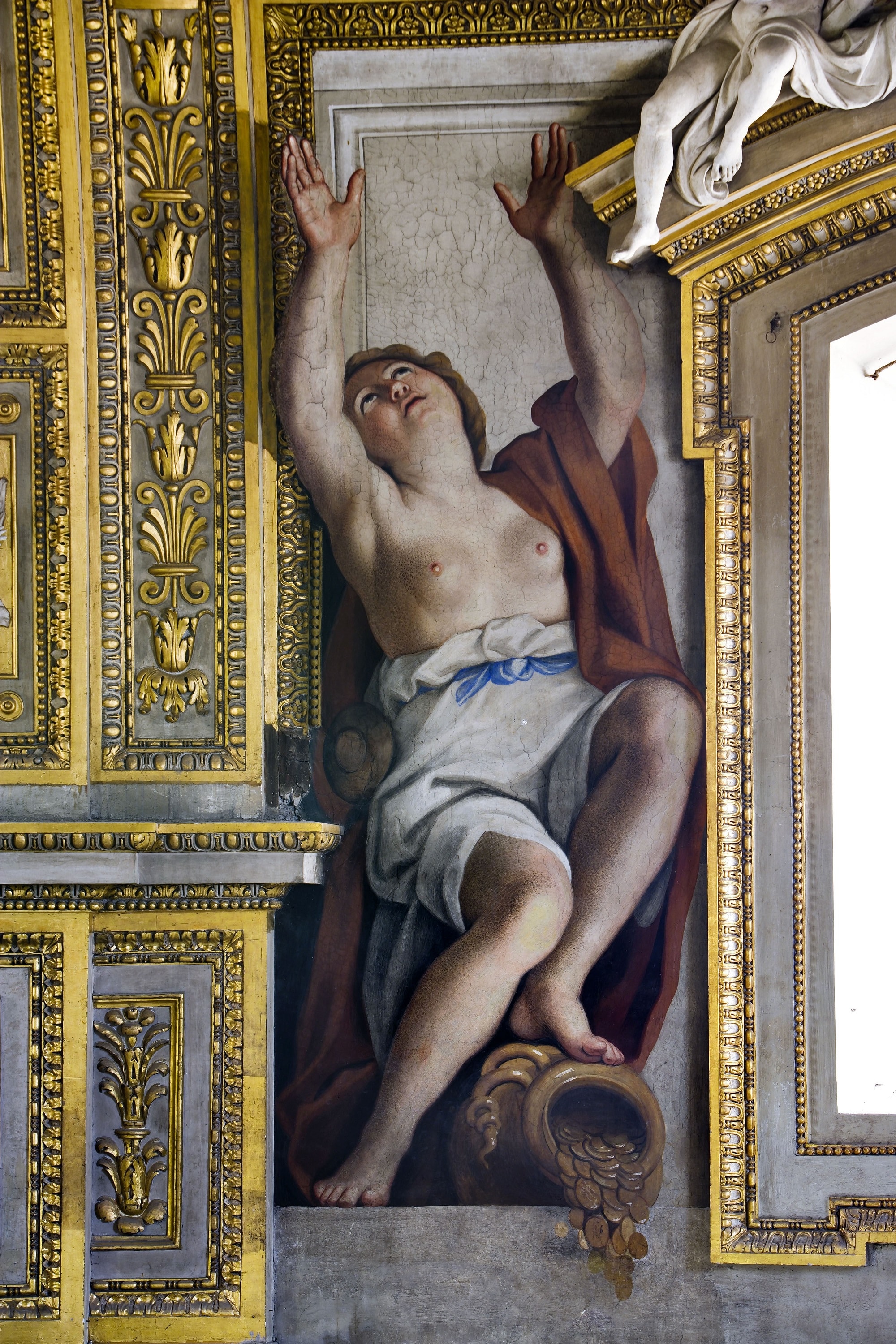 Domenichino, Allegoria della Povertà, affresco tra le finestre dell’abside, 1624-'27, Chiesa di Sant'Andrea della Valle, Roma