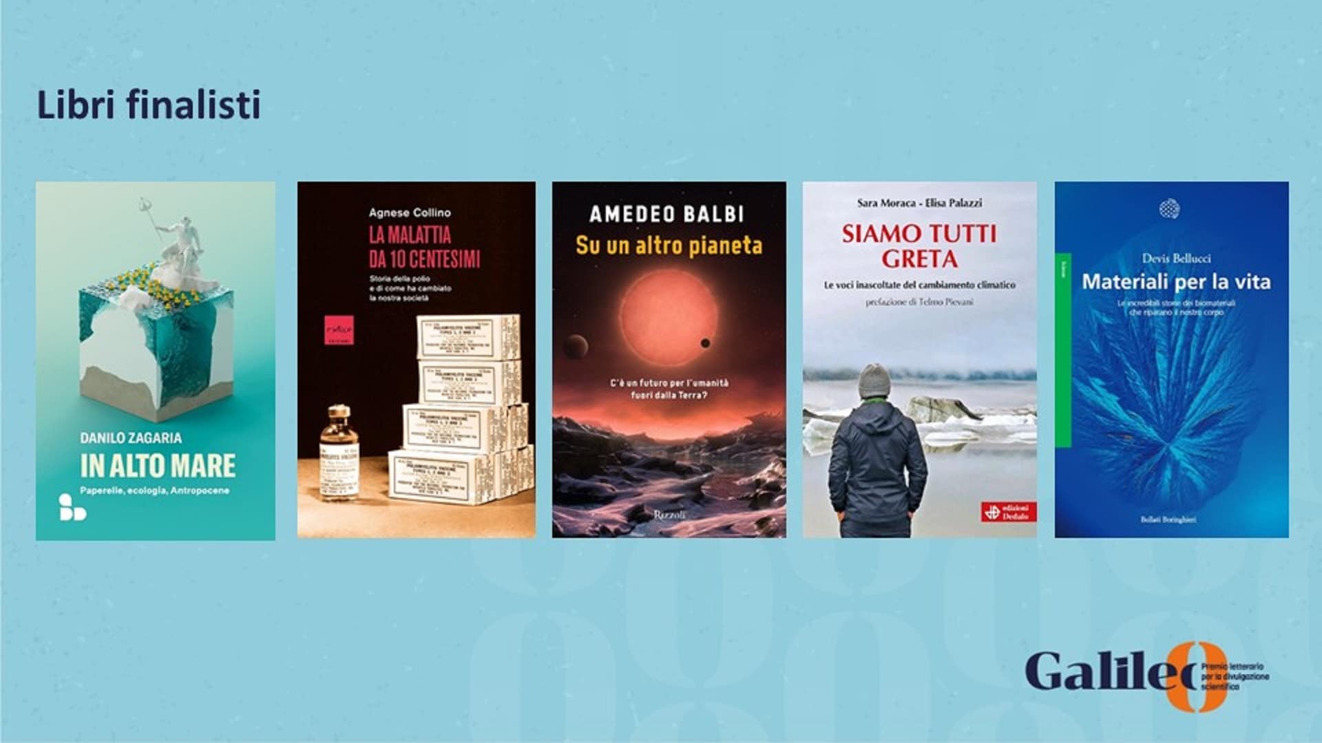 Premio letterario Galileo per la divulgazione scientifica, Letteratura  italiana