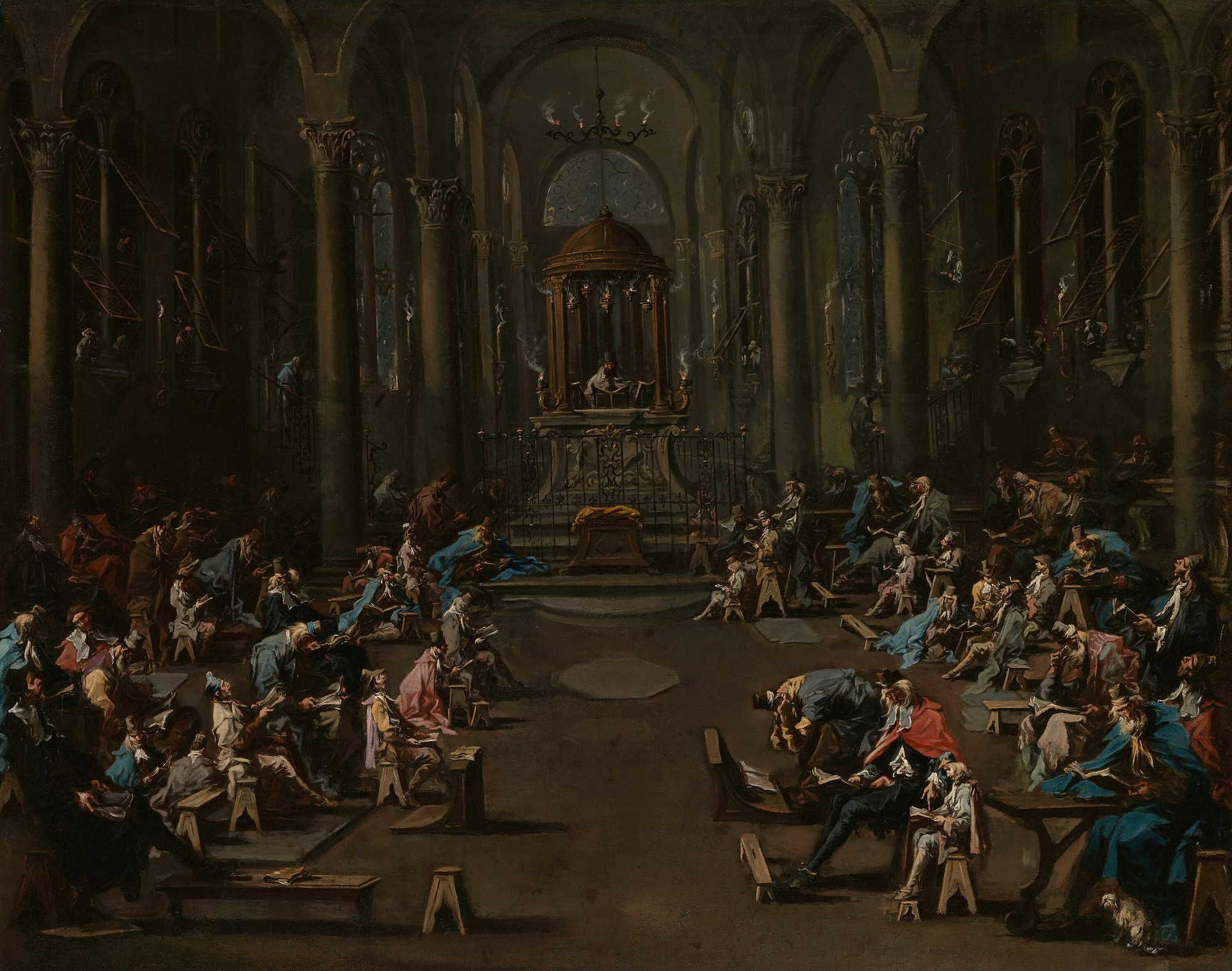 Alessandro Magnasco, La Sinagoga, 1725-’35, olio su tela, 119,4x149,8cm., Chicago Art Institute, Chicago