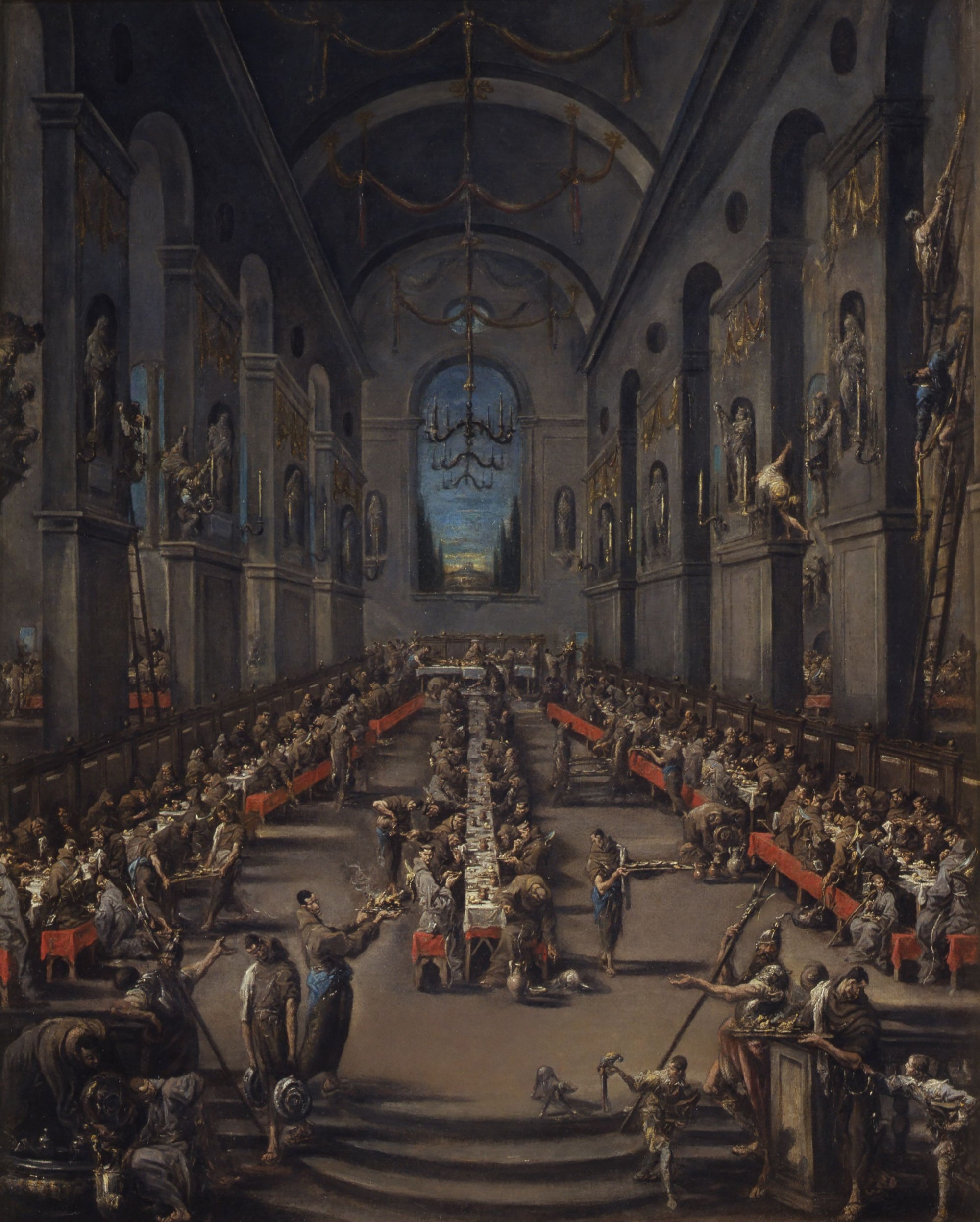Alessandro Magnasco, Refettorio di frati, 1736-’37, olio su tela, Musei Civici, Bassano del Grappa