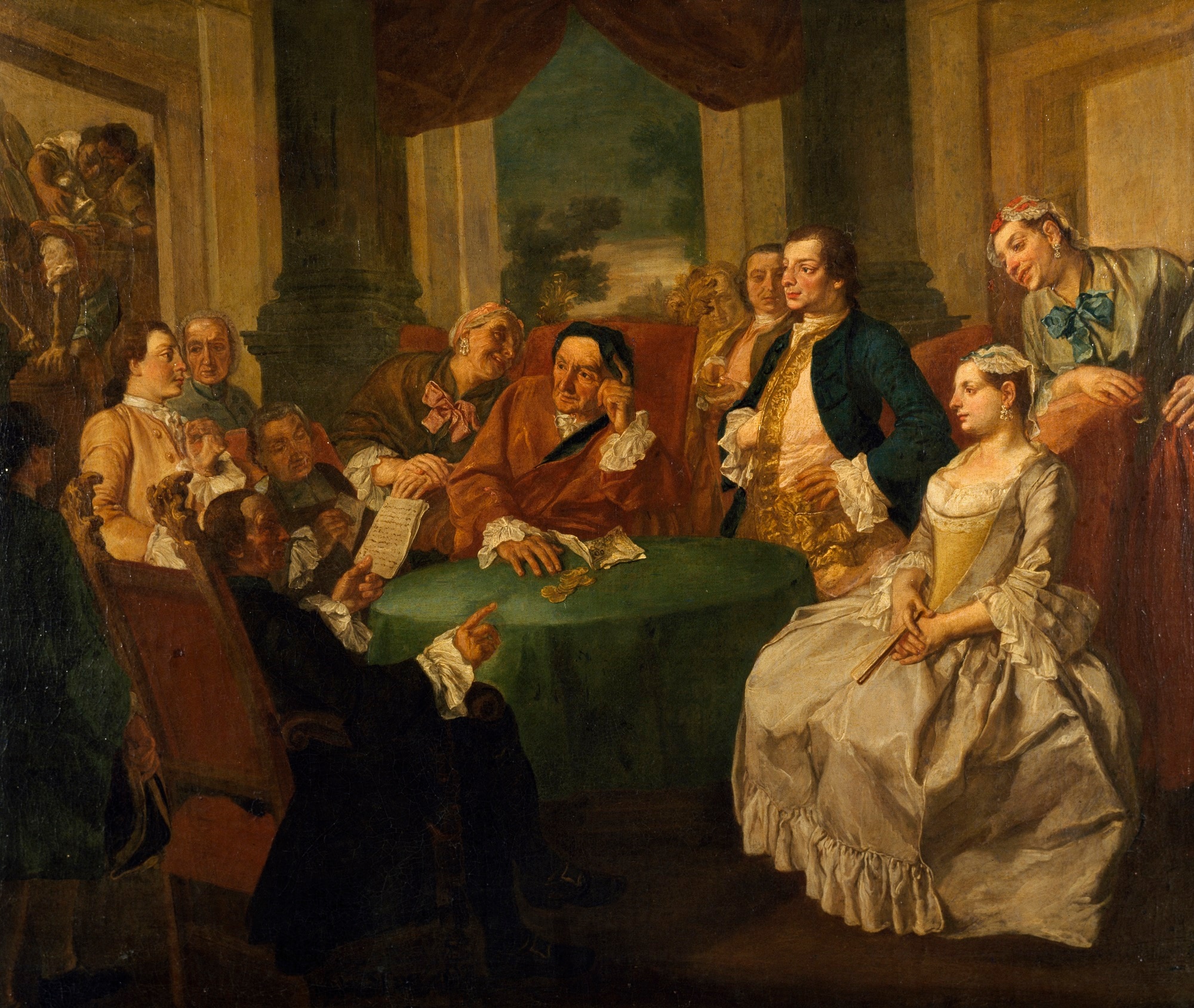 Gaspare Traversi, Contratto di matrimonio, 1755-’60 ca., olio su tela, 61x74.5cm., Galleria Nazionale d'Arte Antica di Palazzo Barberini, Roma