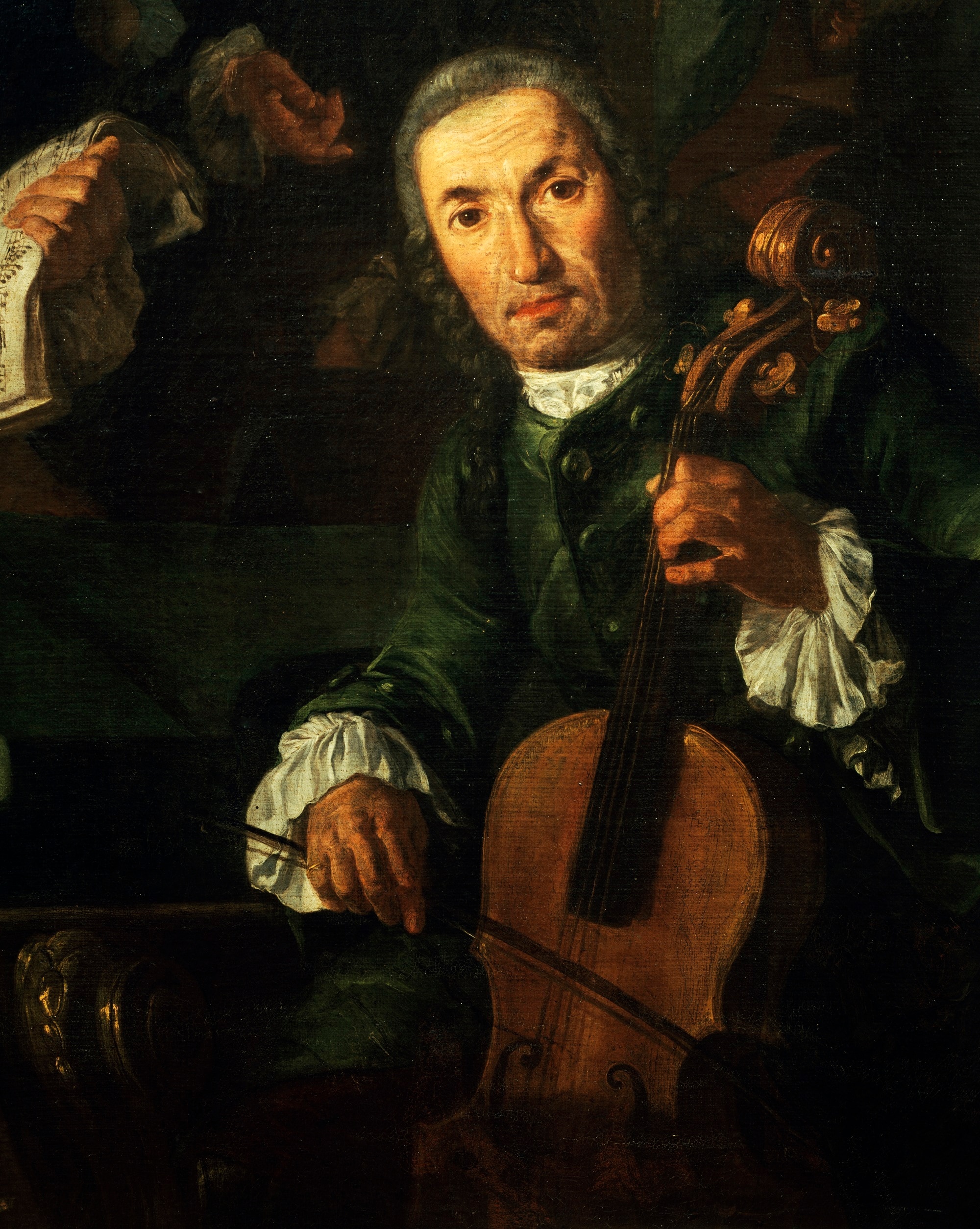 Gaspare Traversi, dettaglio, Il concerto, 1748-‘55, olio su tela, 96x131cm., Musée des Beaux-Arts, Rouen