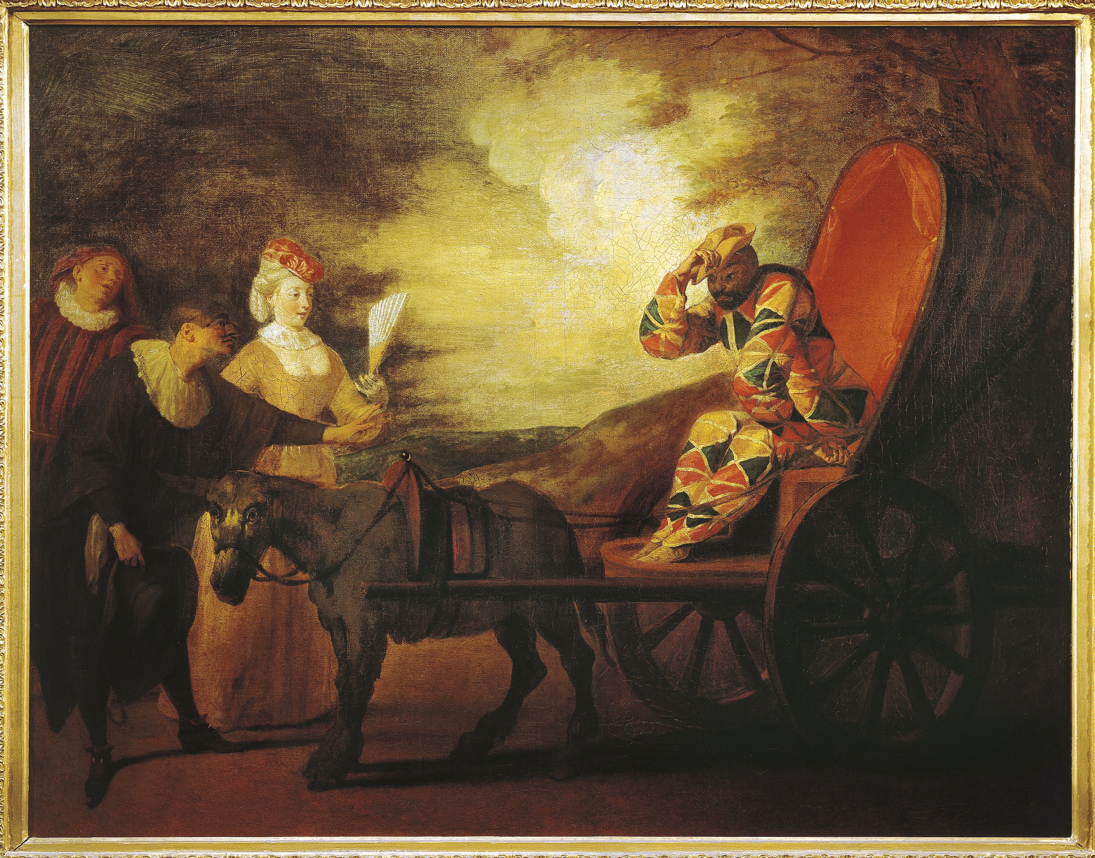 Antoine Watteau, Arlecchino imperatore della luna, 1708, olio su tela, Museo delle Belle Arti, Nantes 