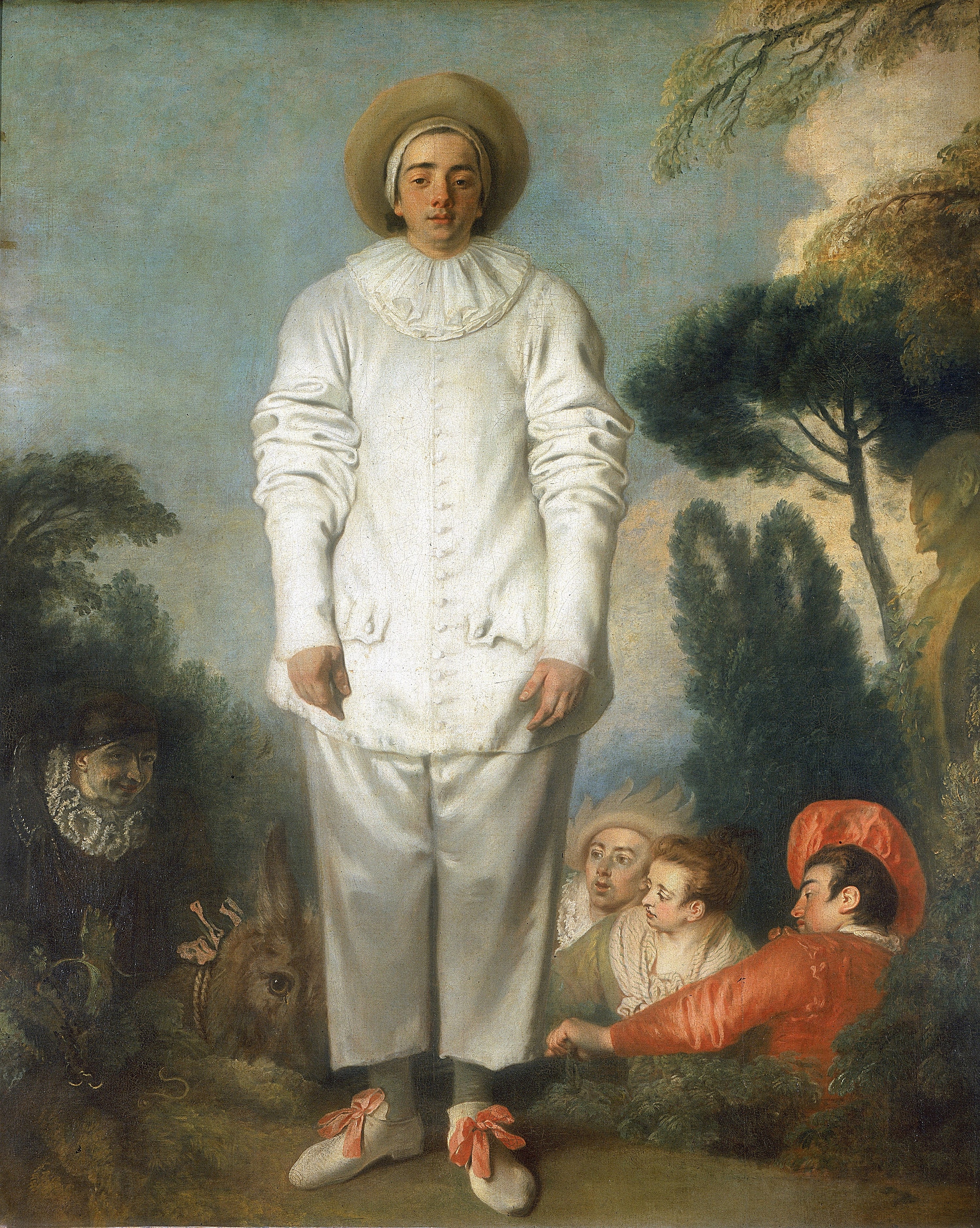 Antoine Watteau, Pierrot, detto anche Gilles, 1718-19 ca., olio su tela 184x149cm., Museo del Louvre, Parigi