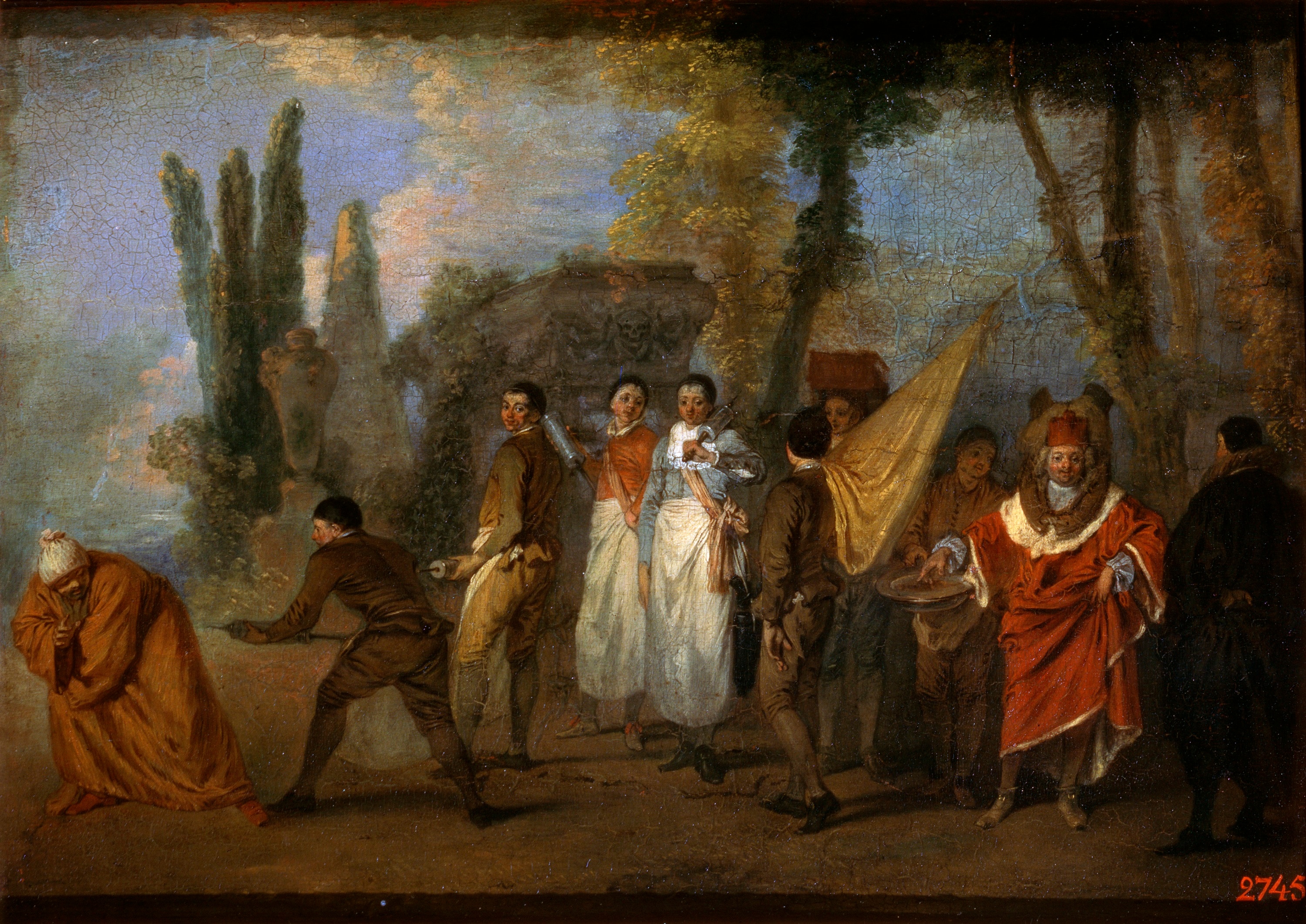 Antoine Watteau, Una satira sui medici, 1708 ca., olio su tela, Museo Nazionale delle Belle Arti Pushkin, Mosca