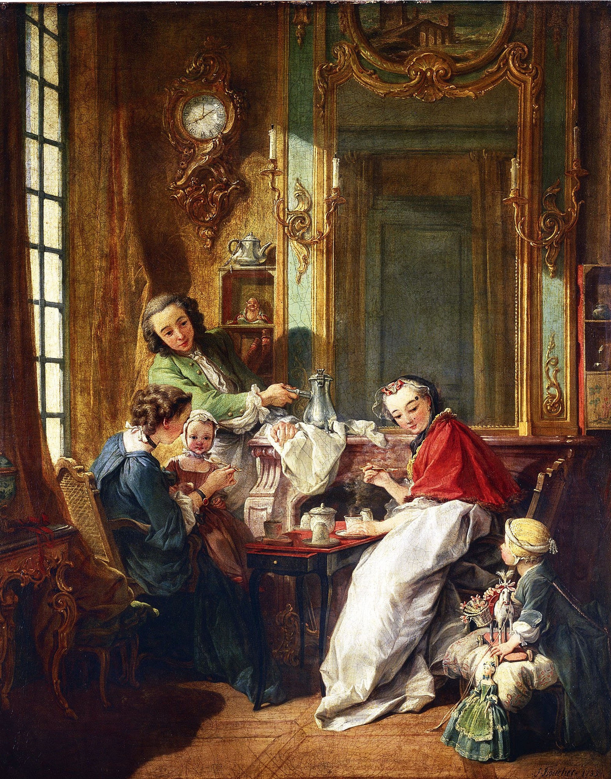 Francois Boucher, La colazione, 1739, olio su tela, 81x 65cm., Parigi, Musée du Louvre, Parigi 