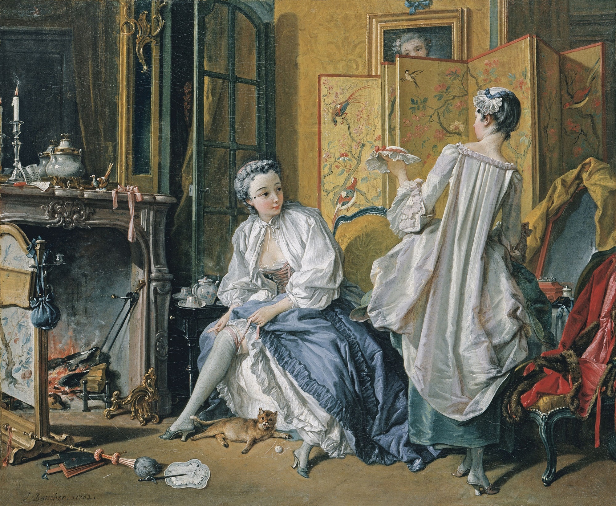 François Boucher, La Toilette, 1742, olio su tela, 53x67cm., Museo Nacional Thyssen-Bornemisza, Madrid