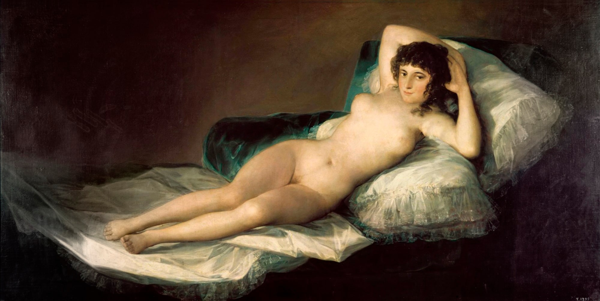 Francisco Goya, La Maja desnuda, 1790-1800, olio su tela, 97x190cm., Museo del Prado Madrid