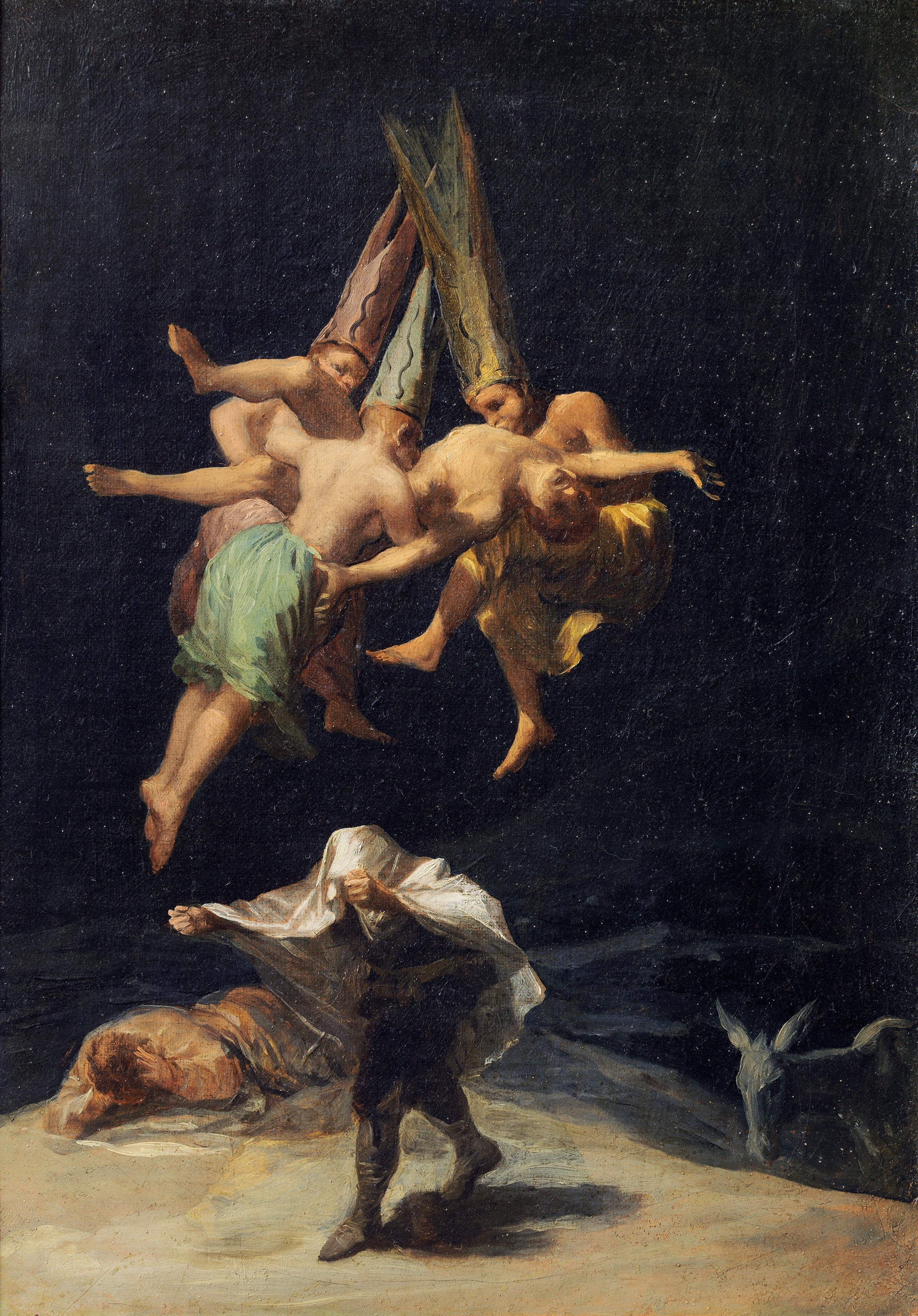 Francisco Goya, Volo di streghe, 1797-’98, olio su tela, 43,5x31,5cm., Museo del Prado, Madrid