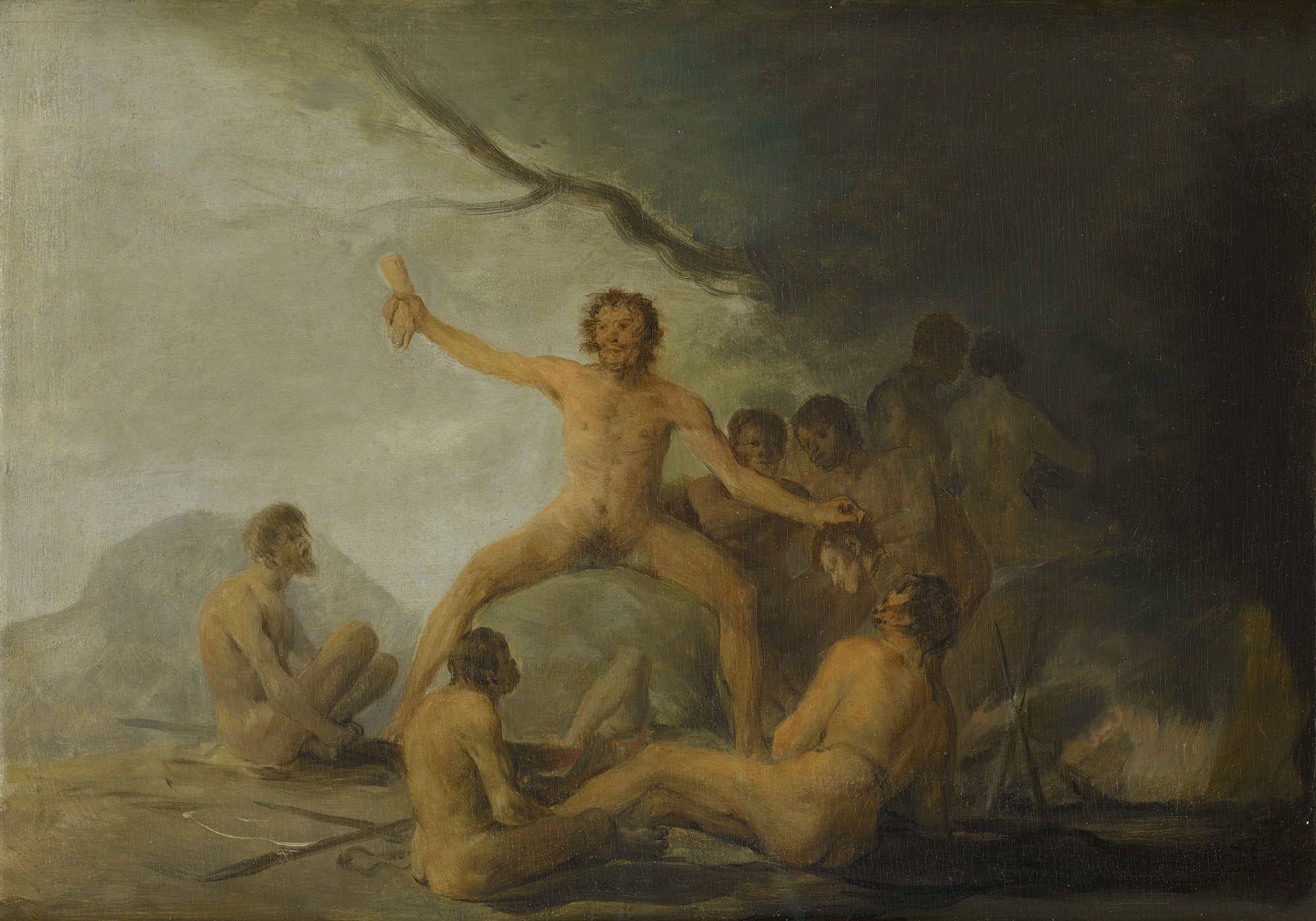 Francisco Goya, Cannibali che contemplano resti umani, 1800-’05, olio su tela, 31x45cm., Musée des Beaux-Arts, Besançon