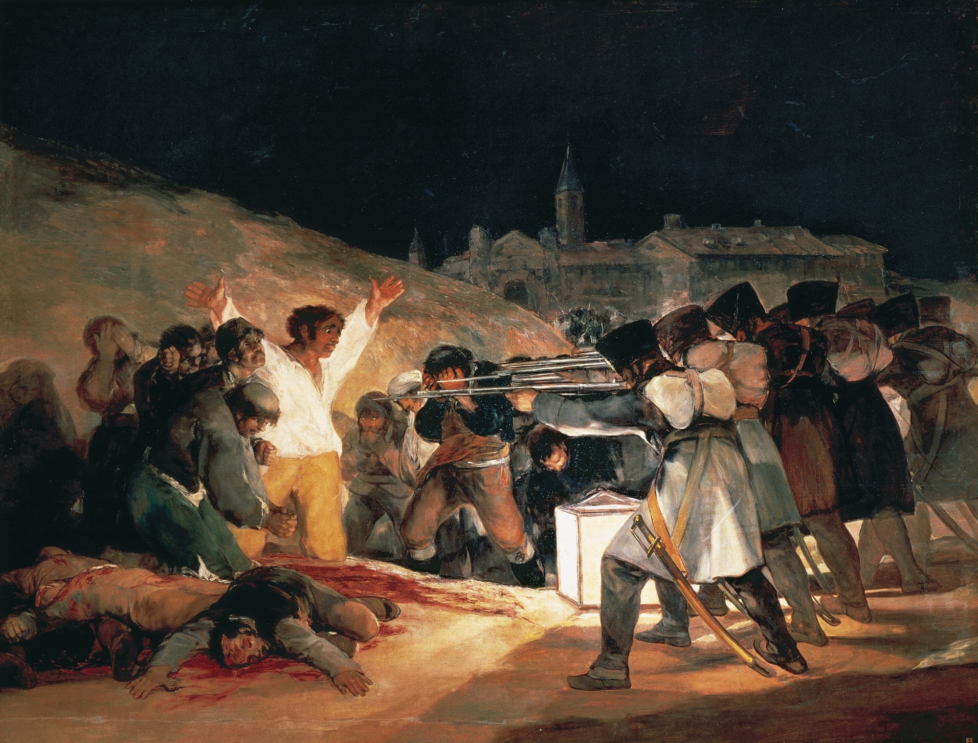 Francisco Goya, La fucilazione del 3 maggio 1808, 1814, olio su tela, 266x347 cm., Museo del Prado, Madrid