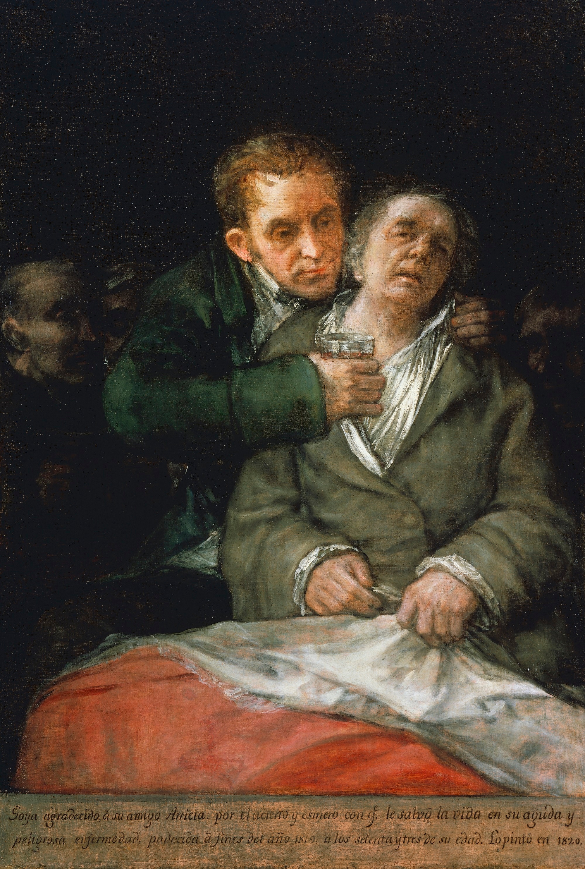 Francisco Goya, Autoritratto con il dottor Arrieta, 1820, olio su tela, 115x77cm., Minneapolis Institute of Arts, Minneapolis 