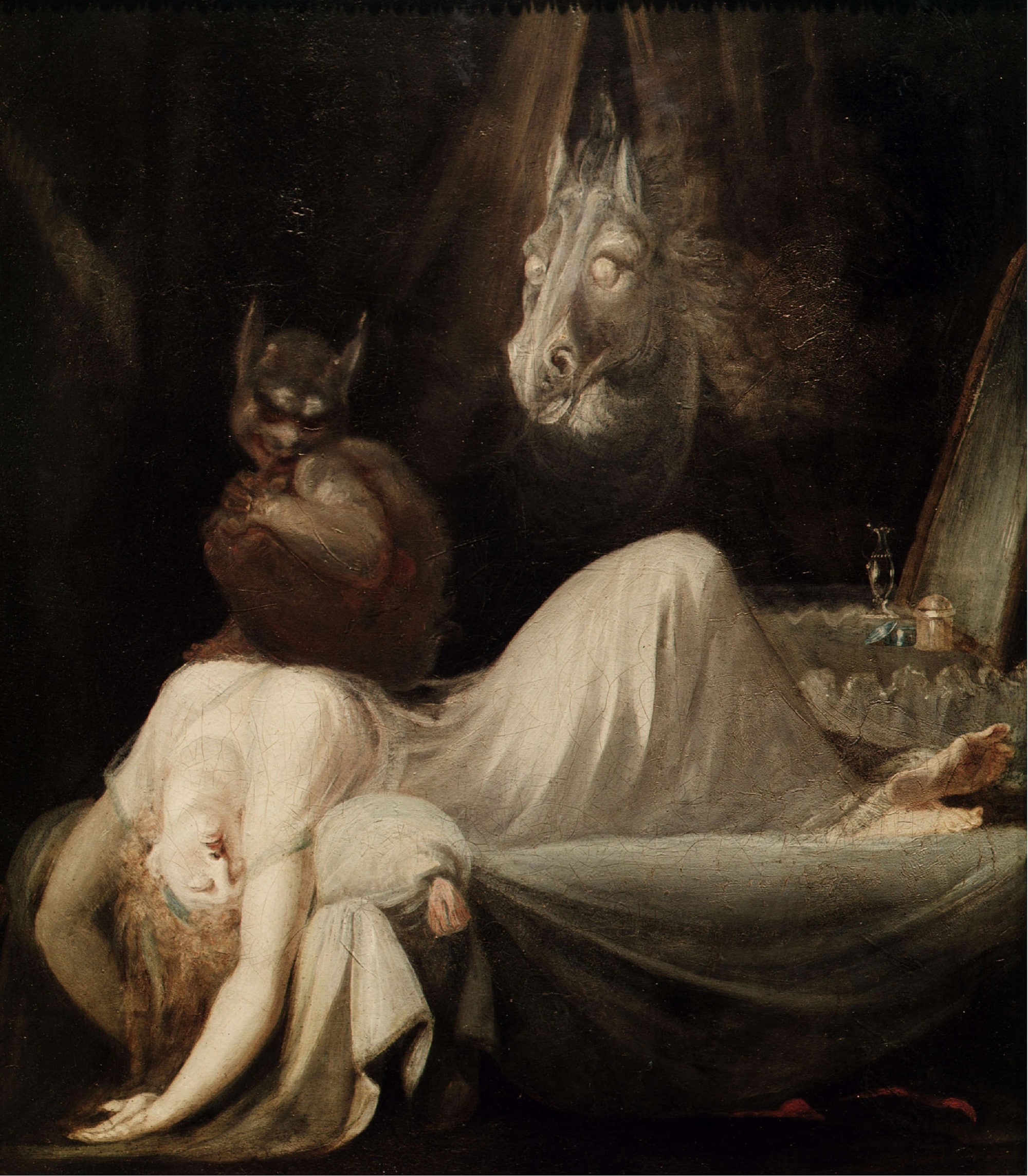 Johann Heinrich Füssli, L’incubo, 1790-’91., olio su tela, 75x64 cm., Goethehaus, Francoforte